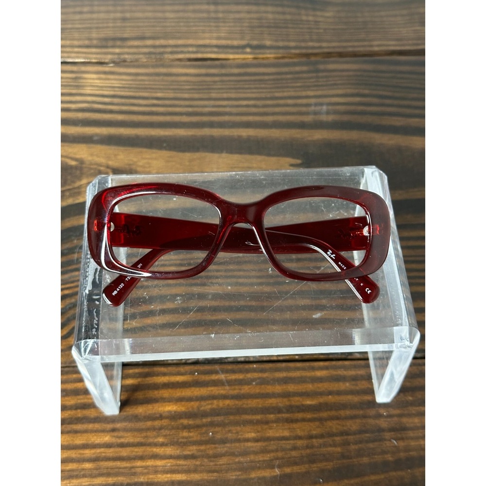 Ray-Ban RB4122-735/8G Men's Polished Purple-Reddish Rectangular Eyeglasses Frame - Picture 6 of 6